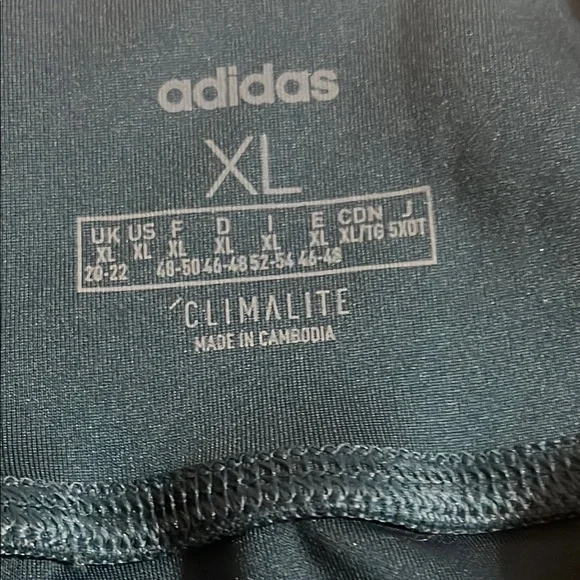 Adidas Teal and Black Performance Leggings - Picture 2 of 5